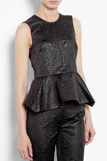Elizabeth And James Yumi Brocade Effect Peplum Top - Lyst