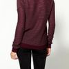 Enza Costa Cashmere Reverse Stripe Crew Sweater in Red (wine/pebble) - Lyst