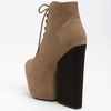 Jeffrey Campbell Freda Bootie in Beige (taupe suede black) - Lyst
