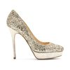 Jimmy Choo Cosmic Glitter Platform Pumps in Gold - Lyst