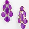 Kate Spade Statement Chandelier Earrings in Purple (african violet/ gold) - Lyst