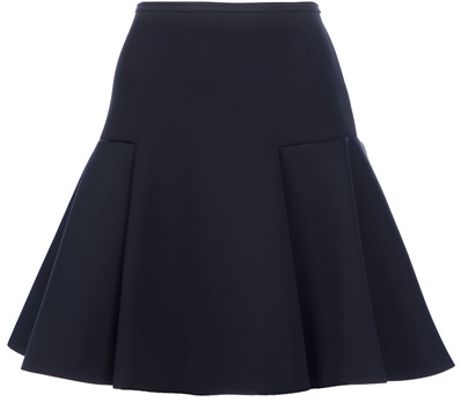 Lanvin Flared Aline Skirt in Black - Lyst