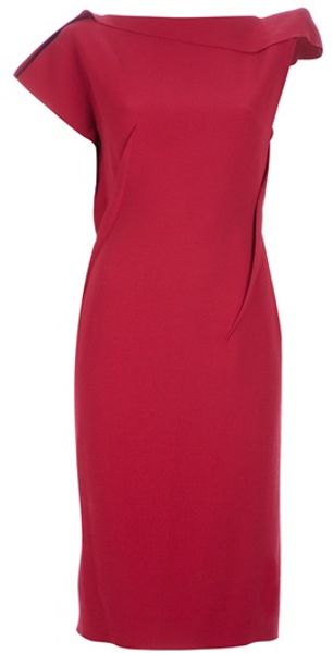 Red Asymmetrical Dress