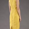 Lela Rose Crystal Embroidered Dress in Yellow (marigold) - Lyst