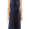 Maison Martin Margiela Crepe and Pleated Silk Dress in Blue - Lyst