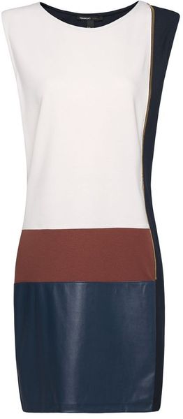 Mango Contrasted Panels Dress - Lyst