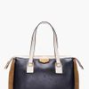 Marc By Marc Jacobs Large Black Cream Satchel in Black - Lyst