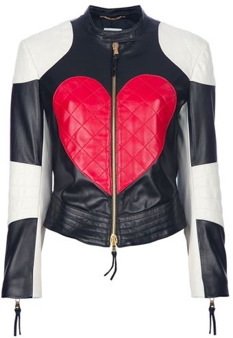 Moschino Heart Peace Biker Jacket - Lyst