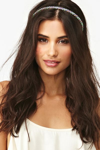Nasty Gal Neon Stripe Headband in Silver (yellow) - Lyst