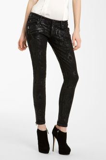 Pierre Balmain Coated Python Print Skinny Stretch Jeans - Lyst