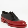 Prada Rubber Tipped Oxford in Black for Men (black/ red) - Lyst