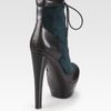 Rachel Zoe Adrienne Suede and Leather Laceup Ankle Boots in Green - Lyst