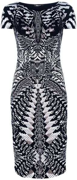 Roberto Cavalli Aztec Dress in Black - Lyst