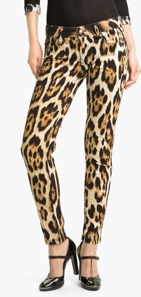 roberto cavalli leopard jeans