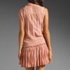 See By Chloé Ruched Seam Wrap Dress in Pink (powder pink) - Lyst