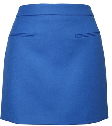 Stella Mccartney Wool Miniskirt in Blue - Lyst