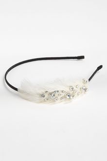 Tasha Floating Crystal Feather Headband - Lyst