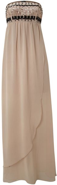 Tfnc Maxi Sequin Bandeau Dress - Lyst