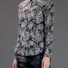 Theory Eva Blouse in Black - Lyst