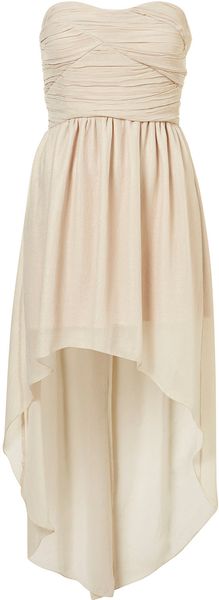 Topshop Metallic Bandeau Dress By Rare - Lyst