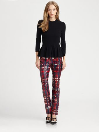 Tory Burch Leather Christina Pants - Lyst