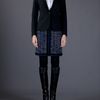 Tory Burch High Waisted Tweed Skirt in Blue - Lyst