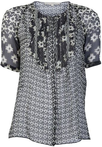 Vanessa Bruno Patterned Sheer Blouse - Lyst
