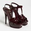 Yves Saint Laurent Tribute Sandal in Red (dark burgundy) - Lyst