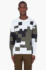 3.1 Phillip Lim Cream Combo Knit Sweater