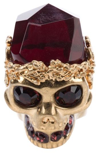 Alexander McQueen Skull Ring - Lyst
