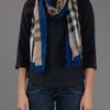 Burberry Haymarket Checked Scarf in Blue (nude) - Lyst