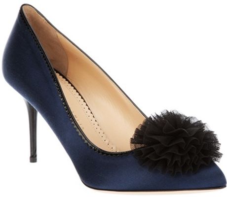 Charlotte Olympia Desiree Court Shoe in Blue (midnight) - Lyst