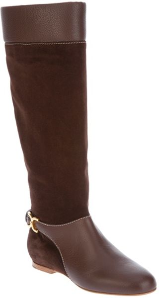 Chloé Buckled Boot in Brown - Lyst