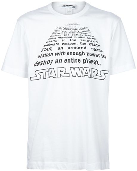 Comme Des Garçons Star Wars Printed Tshirt in White for Men - Lyst