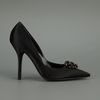 Dolce & Gabbana Satin Pointed Pump in Black - Lyst
