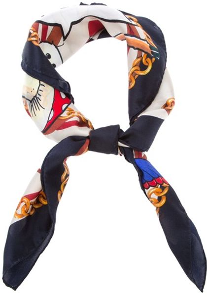 Dsquared2 Printed Scarf in Multicolor (white) - Lyst
