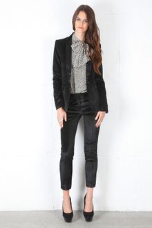 Elizabeth And James Velvet Rex Tux Blazer - Lyst