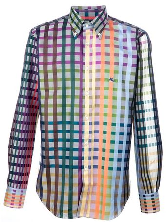 Etro Checkered Shirt - Lyst