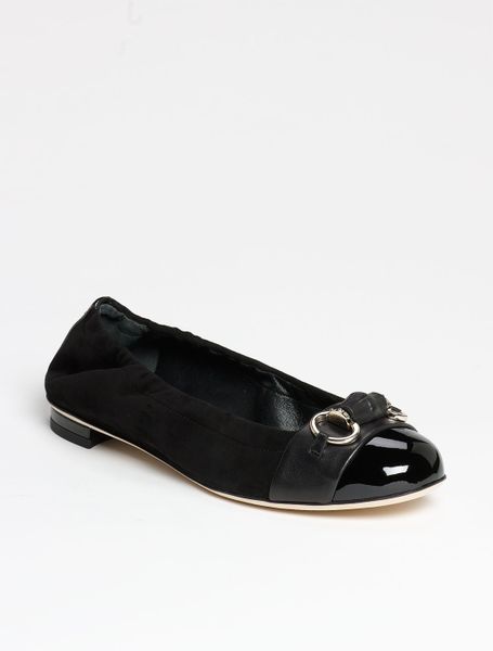 Gucci Bamboo Bit Ballet Flat in Black - Lyst