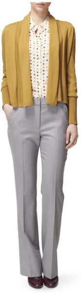 Jaeger Button Back Cardigan in Yellow - Lyst