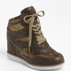 Jeffrey Campbell Gio Hidden Wedge Sneaker in Brown (khaki gold) - Lyst