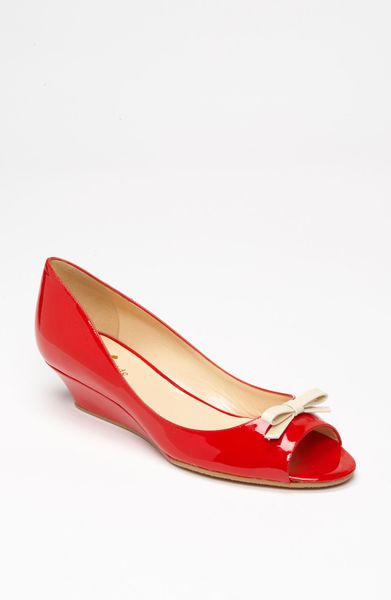 Kate Spade Tracey Pump in Red (red/ cream patent) - Lyst