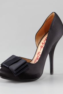 Lanvin Satin Bow Dorsay - Lyst