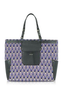 Missoni Woven Diamond and Leather Tote Bag - Lyst