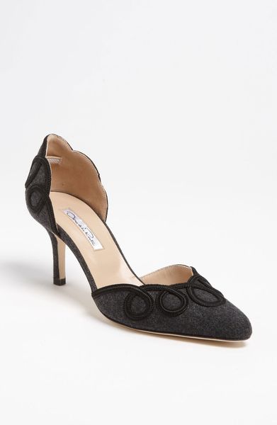 Oscar De La Renta Brenda Pump in Black (grey flannel) - Lyst