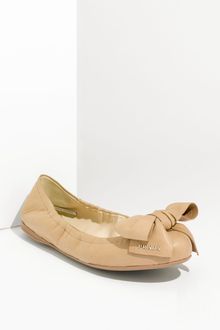 Prada Bow Ballerina Flat - Lyst