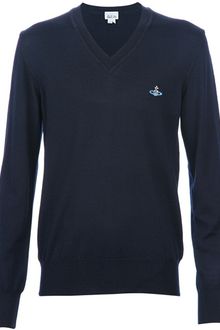 Vivienne Westwood V-Neck Sweater - Lyst