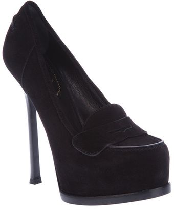 Yves Saint Laurent Loafer Platform Pump - Lyst