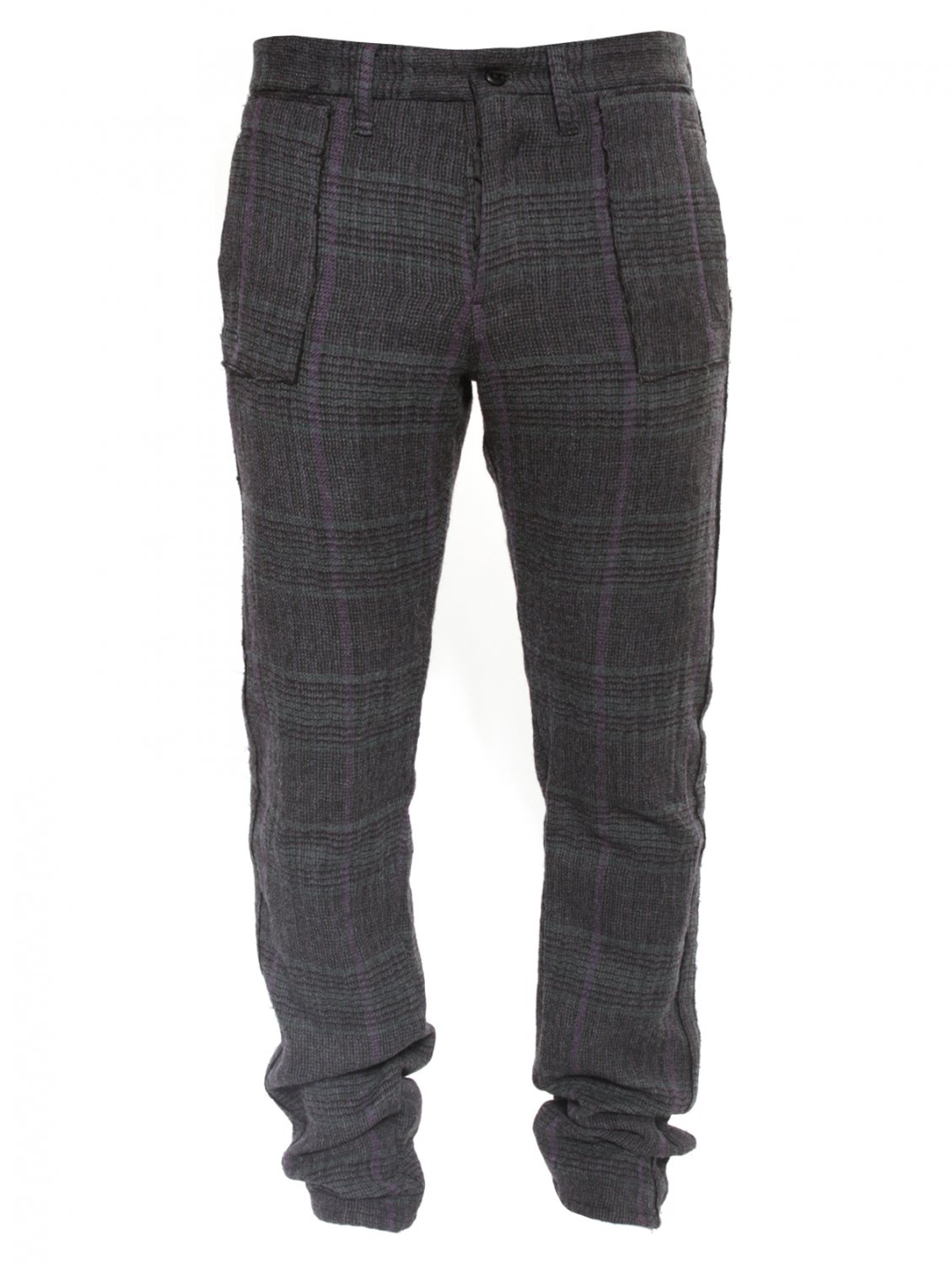 grey plaid trousers womens