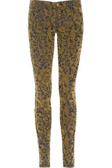 J Brand Brocade Flocked Low Rise Skinny Jeans - Lyst